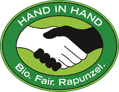 Das Hand in Hand - Siegel von Rapunzel steht für biologischen Anbau und fairen Handel.