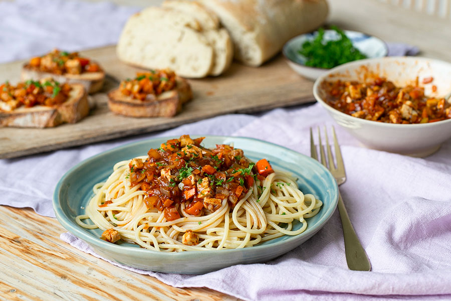 Veggie-Rezept: Vegetarische Bolognese - Jedes Essen zählt