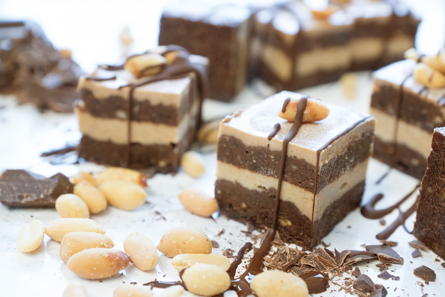 Geeiste Erdnuss-Brownies Geeiste Erdnuss-Brownies