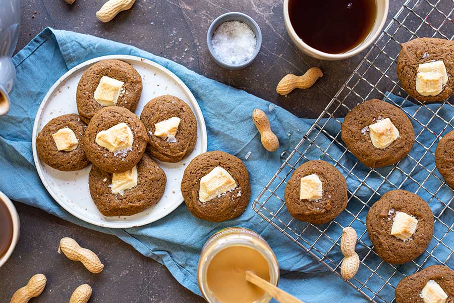 Erdnuss Miso Cookies