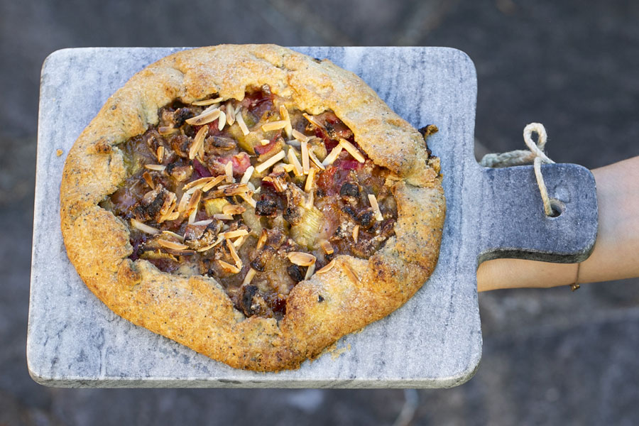 Rhabarber Galette mit Mandelsplitter