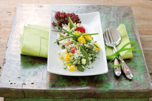 Gemüse-Reissalat, bunt