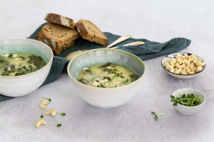 Reis-Spinat-Suppe