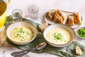 Spargelsuppe mit Orange